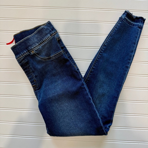 Spanx Ankle Skinny Jeans Size Medium Blue - Picture 6 of 7